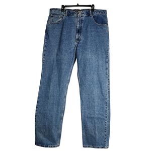 Vintage Polo Jeans Co Ralph Lauren 42x36 Blue Denim Relaxed Straight Jeans Y2K